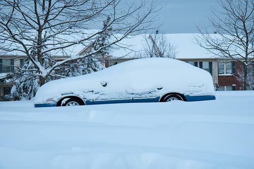 car in winter